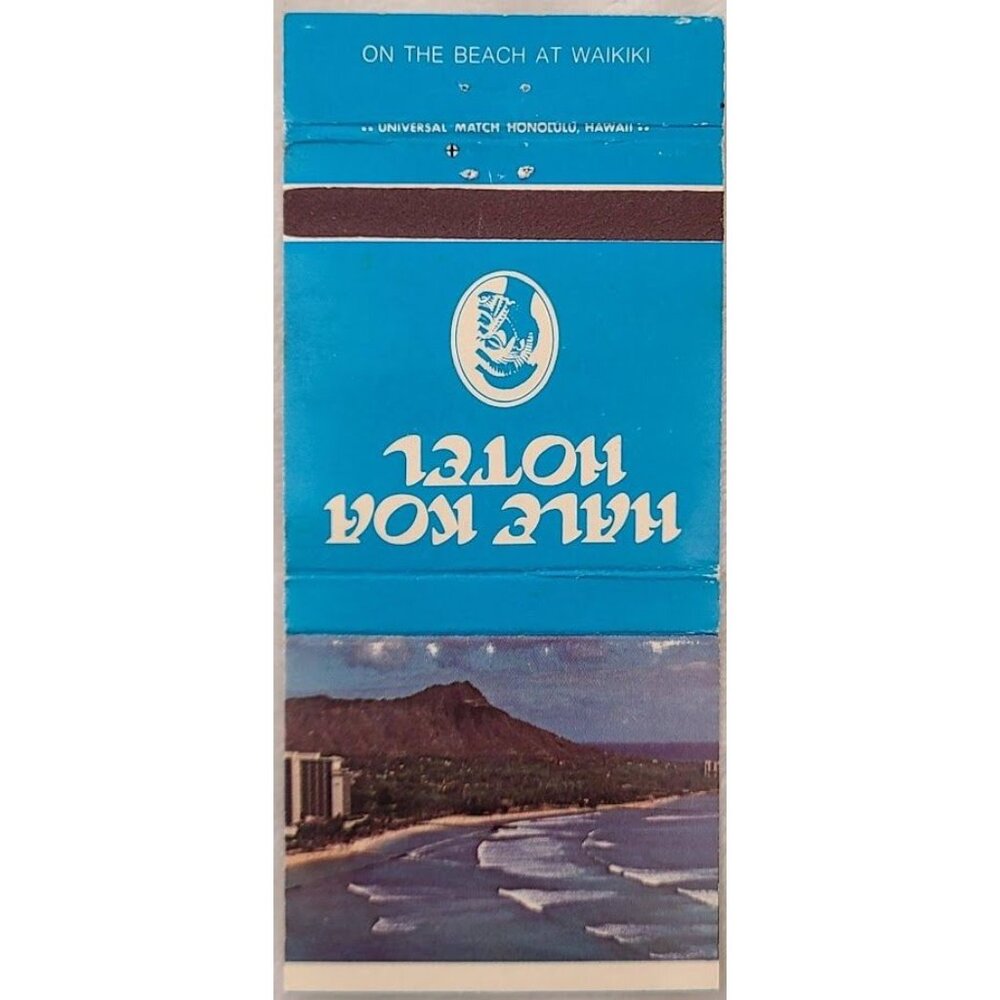 Vintage Matchbook Cover Hale Koa Hotel Waikiki Beach Honolulu Hawaii Beach Photo